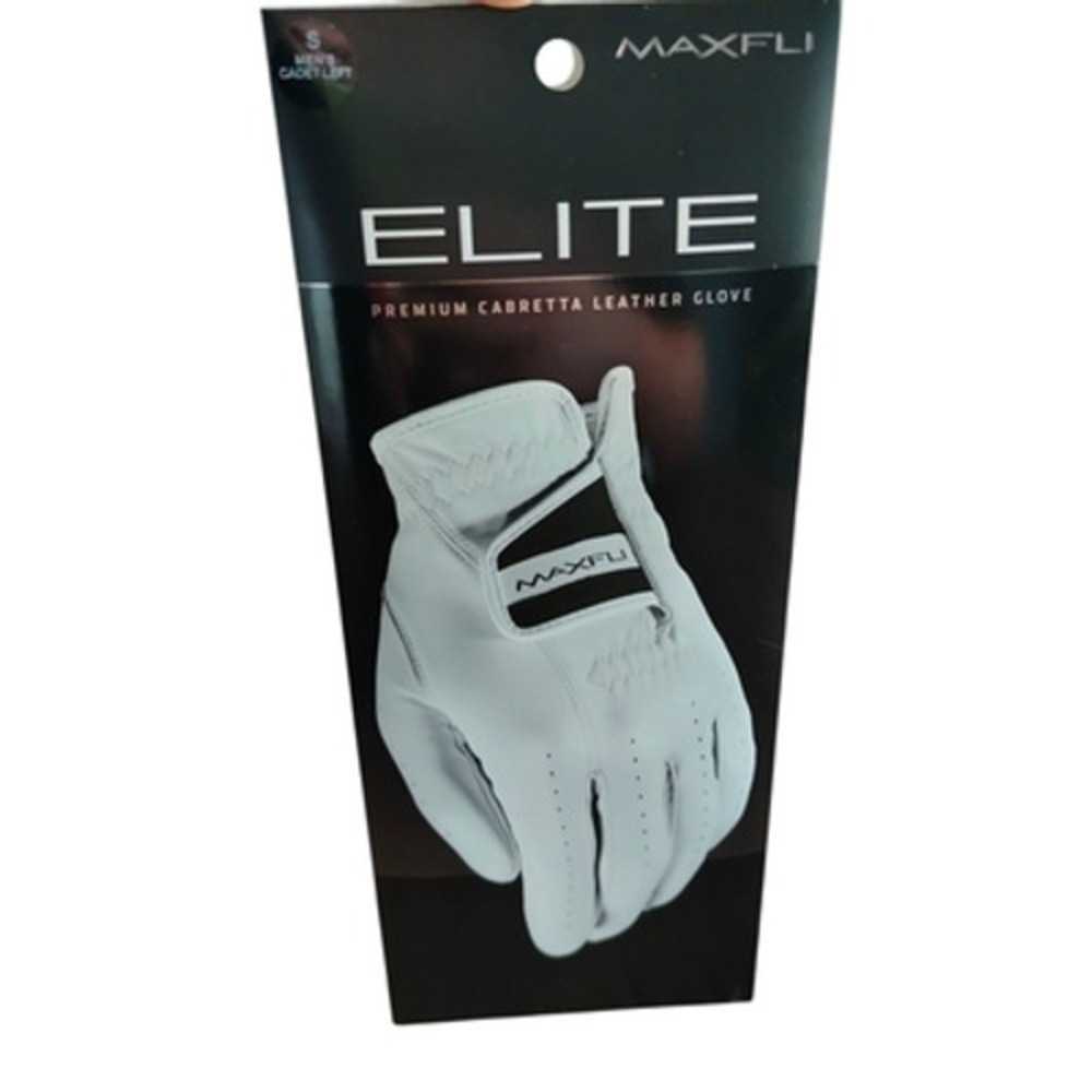Maxfli Elite Golf Glove Mens Small Cadet Left Premium Cabretta Leather White